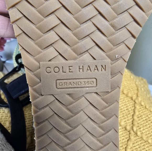 NWOT Cole Haan wedge sandals, Size 9B, Black - Picture 6 of 6